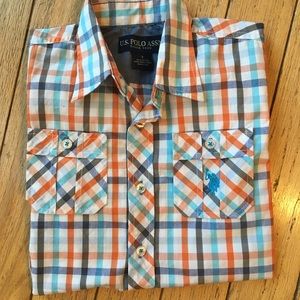 U.S. Polo Assoc. Plaid Collared Shirt